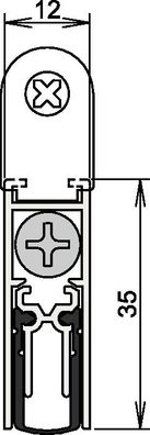 Türdichtung Doppeldicht® M-12/35 1-392 1-s.L.1083mm Alu. silberf. HLT ATHMER