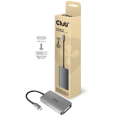 Club 3D CAC-1510 Club3D Adapter USB 3.2 Typ C > DVI-D aktiv St/Bu retail