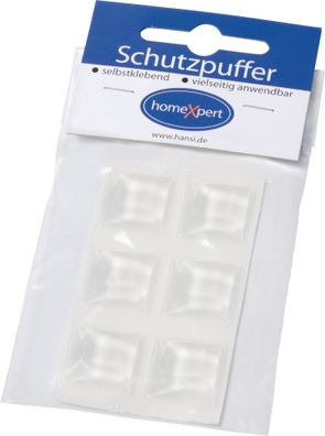 Schutzpuffer Clear 20,5mm Ku. transp. Quadrat selbstkl