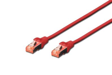 Digitus Patchkabel, Kat. 6, S/FTP, 0,5 m, rot