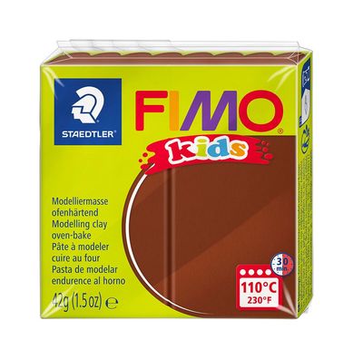 FIMO 8030-7 Modelliermasse FIMO® Kids, Kunststoff, 55 x 57 x 12 mm, 42 g, braun,