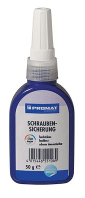 Schraubensicherung 50g hf. hochvikos rot DVGW Flasche PROMAT Chemicals