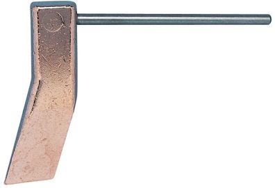 Kupferstück 350g mit Schaft 7mm, Stahlstift-Ø 7mm