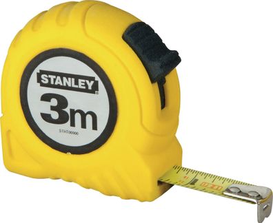 Taschenrollbandmaß L.3m B.12,7mm mm/cm EG II Ku. Gürtelclip Stanley