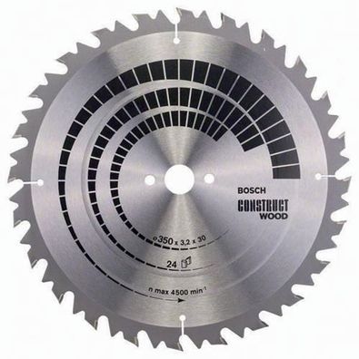 Kreissägeblatt AD 350mm Z.24 WZ Bohr.30mm Schnitt-B.3,2mm HM BOSCH