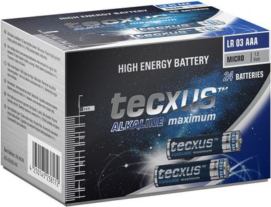 tecxus - LR03 / AAA (Micro) - 1,5 Volt 1200mAh AlMn - 24er Box