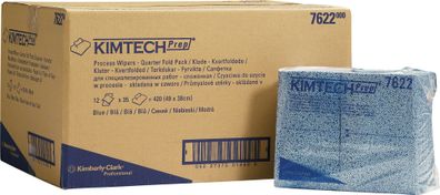 Prozesswischtuch Kimtech 7622 L381xB490ca. mm blau 12 Btl.à 35 Tü