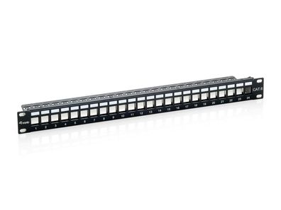 Equip 769124 Equip Patchpanel Cat6 geschirmt für Keystone Jacks schwarz