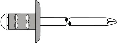 Blindniet PolyGrip® Nietschaft dxl 4x13mm K12 Alu./STA 500 St. GESIPA