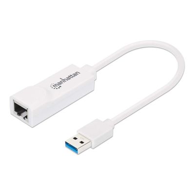 Manhattan 506847 Manhattan USB Adapter USB 3.0 -> RJ45 Gigabit Ethernet weiß