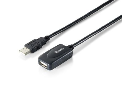 Equip 133311 Equip USB Kabel 2.0 A -> A St/Bu 15.00m Verl. aktiv sw