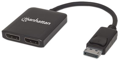 Manhattan 207768 Splitter 2-Port Display-Port mit MST 4K@30HZ