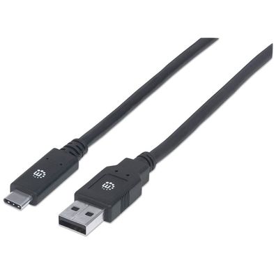 Manhattan 354974 Manhattan USB 3.1 Gen1-Kabel C-Stecker/A-Stecker 2m schwarz