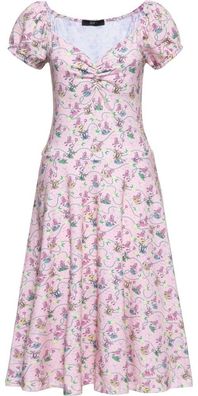 Queen Kerosin Damen Poodle Allover-Print Swingkleid Pink