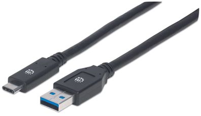 Manhattan 354981 Manhattan USB 3.1 Gen1 Typ C-Kabel C-Stecker/A-Stecker 3m