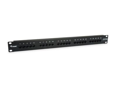 Equip 125298 Equip Patchpanel 25x RJ45 Cat3 19" 1HE ISDN schwarz