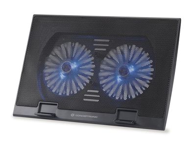 Conceptronic THANA02B Conceptronic 2-Fan Cooling Pad (17.0")/ Ergonomisch