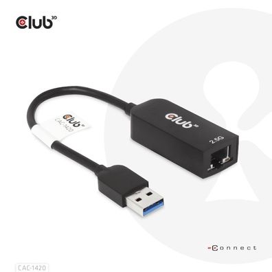 Club 3D CAC-1420 Club3D Adapter USB 3.2 Typ A > RJ-45 2.5Gb retail