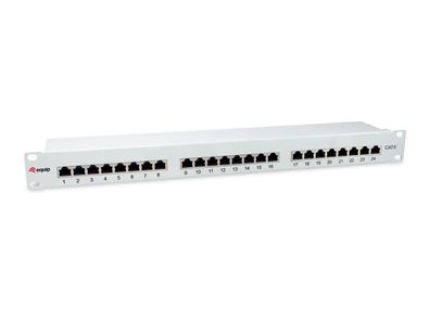 Equip 326325 Equip Patchpanel 24x RJ45 Cat6 19" 1HE grau