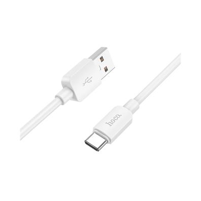 Schnellladekabel USB-A zu USB-C Ladekabel/ Datenkabel 1m in Weiß 27W 2,4A