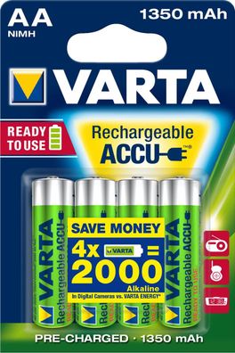 Varta 56746 101 404 1x4 Varta Recharge ACCU Power 1350 mAH AA Mignon NiMH