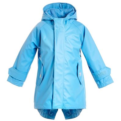 BMS Kinder Regenjacke HafenCity Coat Kids Pu/Lining Hellblau