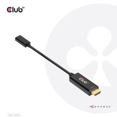 Club 3D CAC-1333 Club3D Adapter HDMI 2.0 > USB-C 4K@60Hz aktiv St/Bu retail