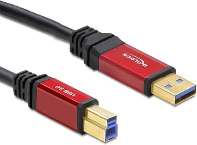 Delock 82759 USB3.0 Kabel Delock A -> B St/St 5.00m Premium