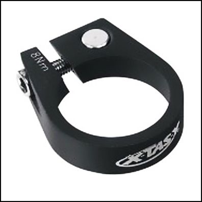 XTASY Sattelstützklemme 34,9mm mit Innensechskant Schraube schwarz Fahrrad