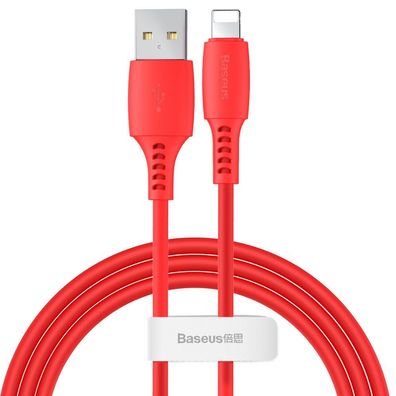 Baseus Buntes Kabel USB / Lightning 2.4A 1.2m rot (CALDC-09)