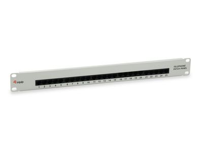 Equip 125296 Equip Patchpanel 25x RJ45 Cat3 19" 1HE ISDN hellgrau