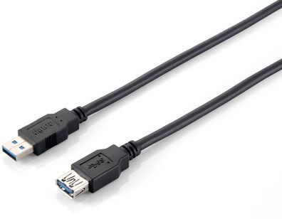 Equip 128398 Equip USB Kabel 3.0 A -> A St/Bu 2.00m Verl. schwarz Polybeutel