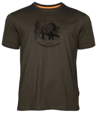 Pinewood 5451 Wildschwein T-Shirt Suede Brown (241)