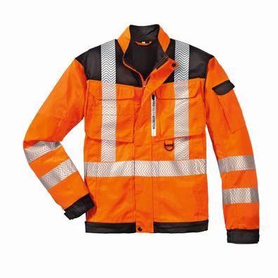 4PROTECT Warnschutz-Bundjacke Kentucky Leuchtorange/Grau