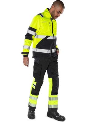 Fristads High Vis Stretch-Hose Kl. 1 2705 PLU Warnschutz-Gelb/Schwarz