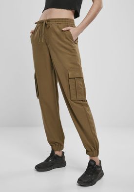 Urban Classics Damen Hose Ladies Viscose Twill Cargo Pants Summerolive