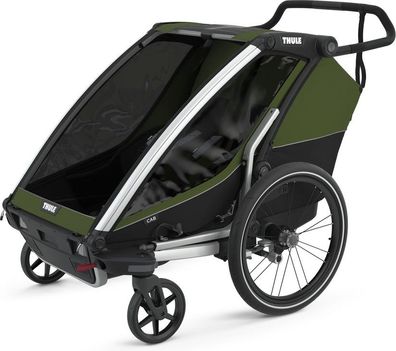 Thule Fahrradanhänger Zweisitzer Chariot Cab 2 Cypres Grün