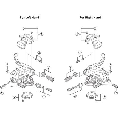 Shimano Schalt-/Bremshebel ST-M310 2 Finger Rechts 8-fach 2 Finger + Zug schwarz