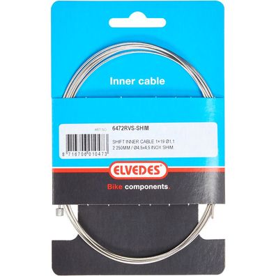 Elvedes Schaltinnenzug 2250mm 19 strands, Niro, Ø 1,1mm, Nippel 4,5x4,5