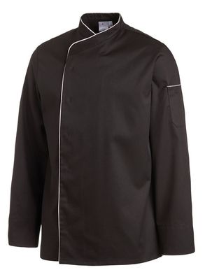 Leiber Herren Kochjacke 12/2598/1001 Schwarz/Weiß