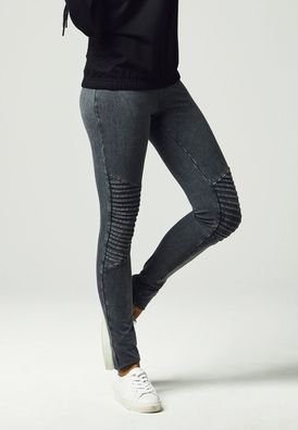 Urban Classics Damen Leggings Ladies Denim Jersey Leggings Darkgrey