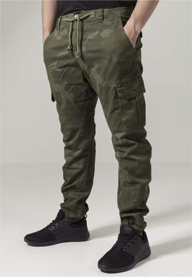 Urban Classics Hose Camo Cargo Jogging Pants Olive Camouflage