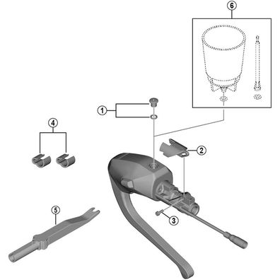 Shimano Schalt-/Bremshebel DURA-ACE Di2 ST-R9180 TT/TRI f. Scheibenbremse Rechts