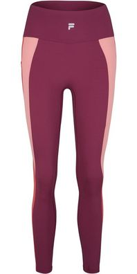 Fila Damen Hose Rabenau High Waist Tights Amaranth-Rouge Red-Flamingo Pink