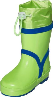 Playshoes Kinder Gummistiefel Basic gefüttert Grün