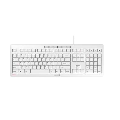 Cherry JK-8500EU-0 CHERRY TAS STREAM Keyboard Corded EU-Layout weiß/grau