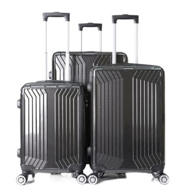 Reisekoffer Koffer 3 tlg Trolley Set Kofferset Gepäck Polycarbonat schwarz