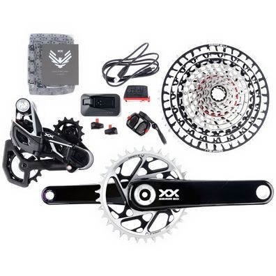 SRAM Schaltgruppen-Set XX SL Eagle AXS Transmission" 170mm Kurbellänge sz silber