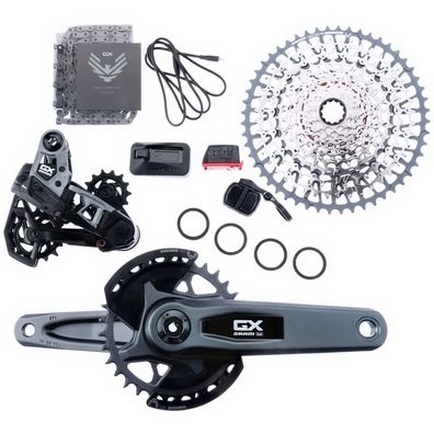 SRAM Schaltgruppen-Set GX Eagle AXS Transmission" 165mm Kurbellänge grau