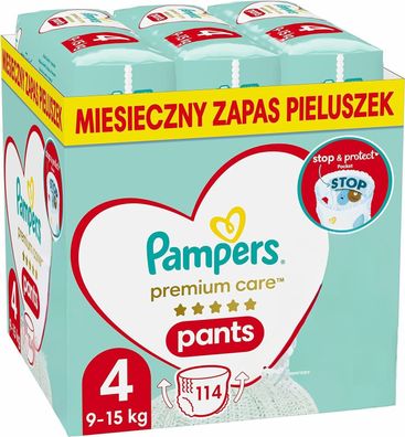 Pampers Pants Windelhosen Einwegwindeln Größe 4, 114 Stück, 9-15 kg